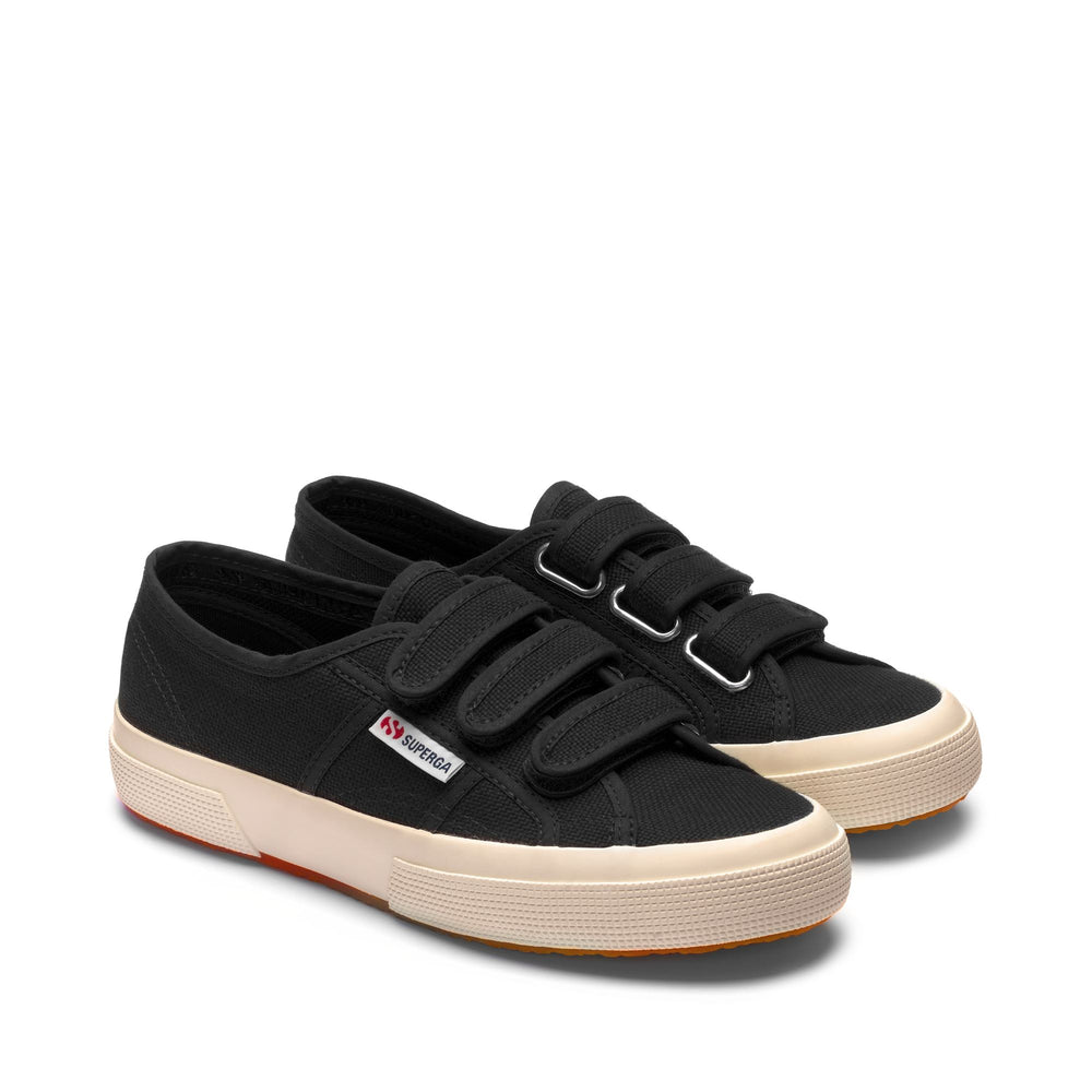 Sneakers classiche unisex nere con tomaia in cotone 02