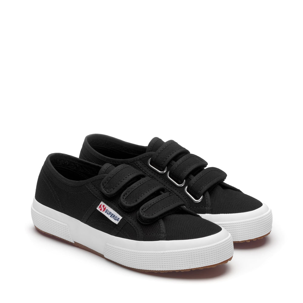 Sneakers unisex nere con tomaia in cotone 02
