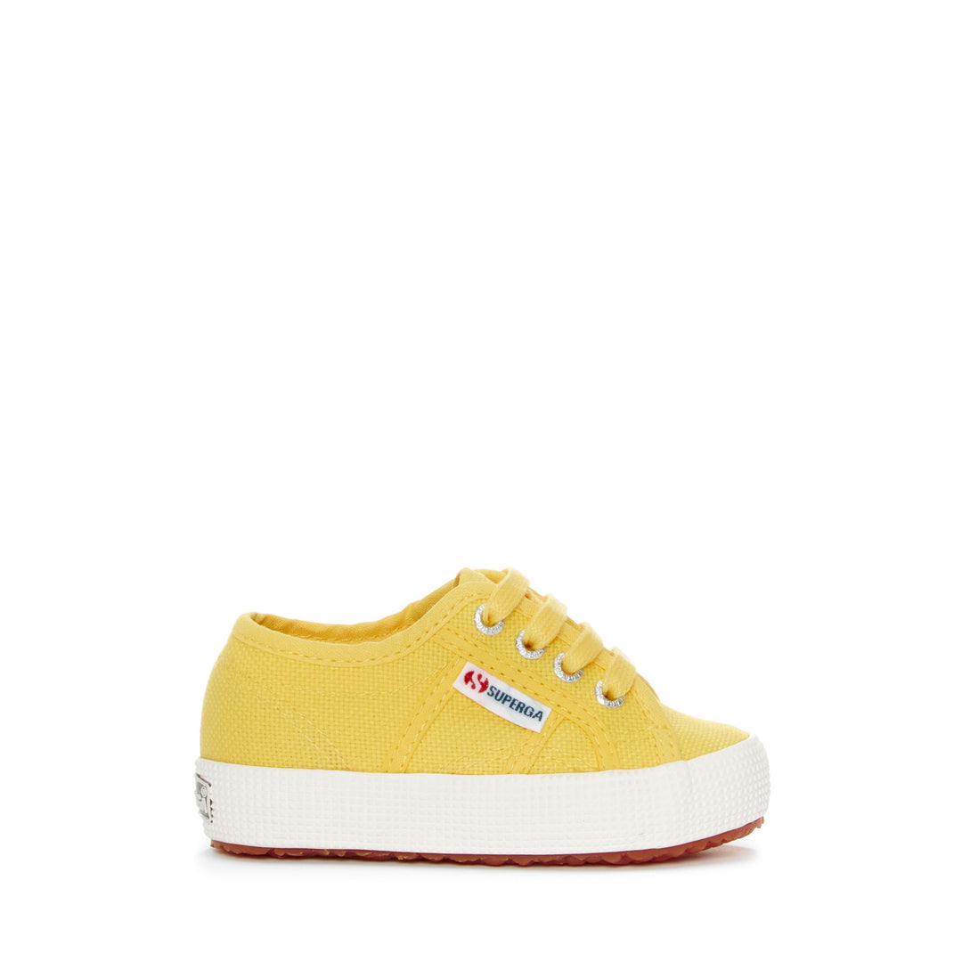 Kinder-Sneaker in Gelb mit Obermaterial aus Baumwolle 01