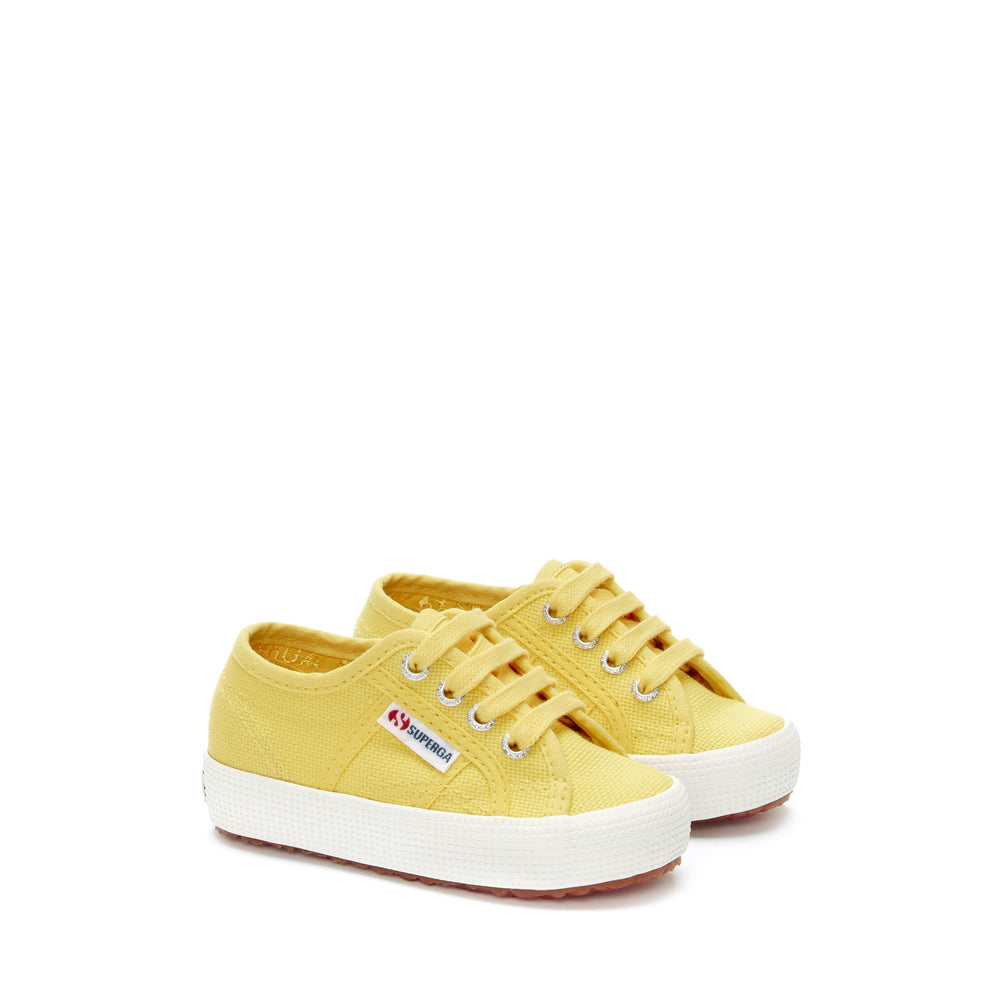 Kinder-Sneaker in Gelb mit Obermaterial aus Baumwolle 02
