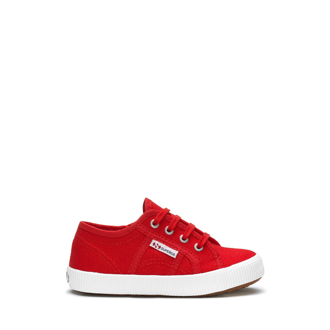 Kinder-Sneaker in Rot mit Obermaterial aus Baumwolle 01