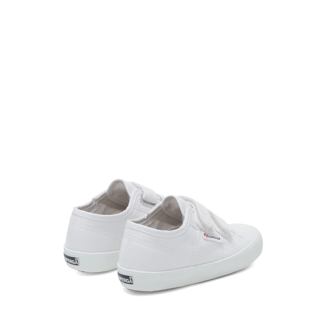 Weiße Kinder-Sneaker mit Obermaterial aus Baumwolle main