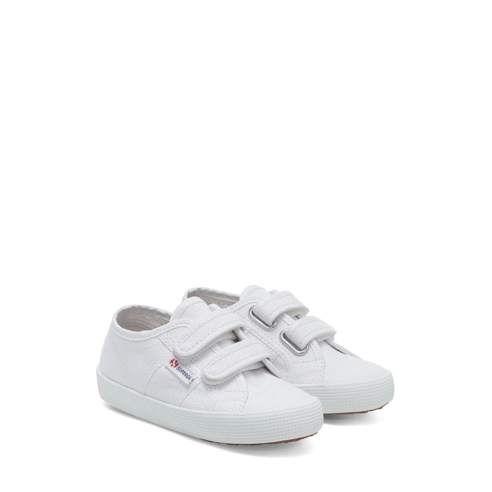 Weiße Kinder-Sneaker mit Obermaterial aus Baumwolle 02