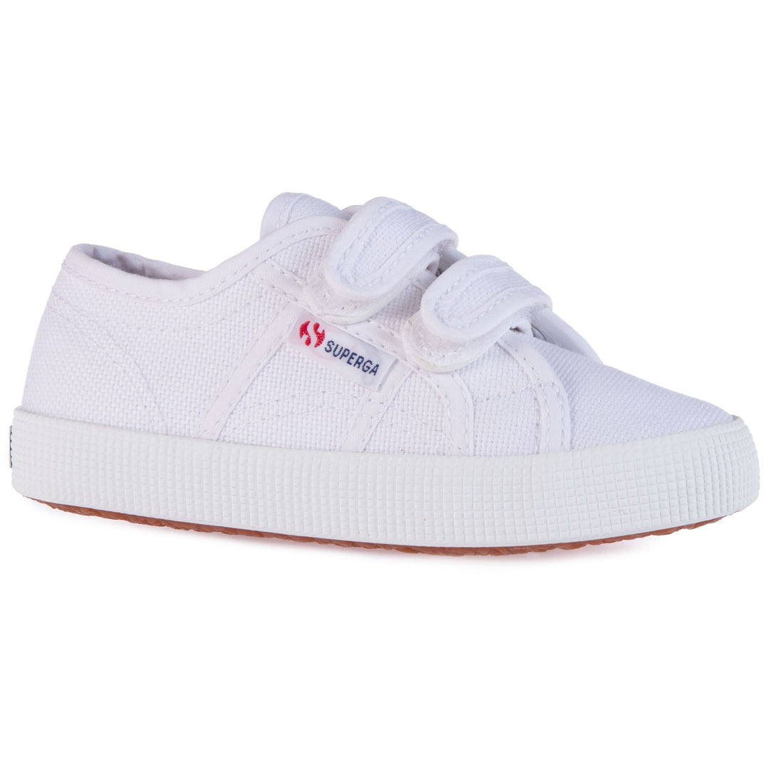 Weiße Kinder-Sneaker mit Obermaterial aus Baumwolle main
