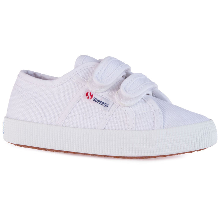 Weiße Kinder-Sneaker mit Obermaterial aus Baumwolle 7