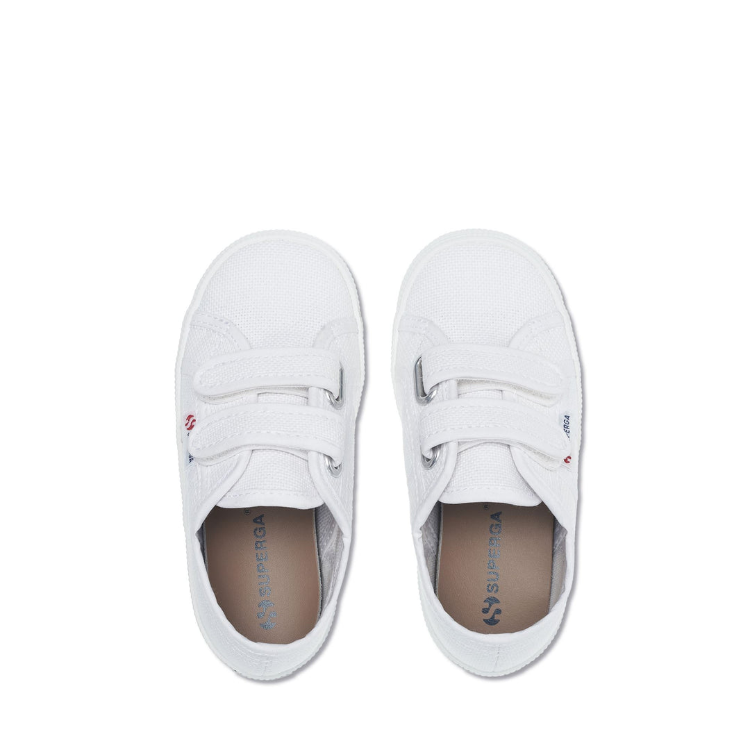 Weiße Kinder-Sneaker mit Obermaterial aus Baumwolle main