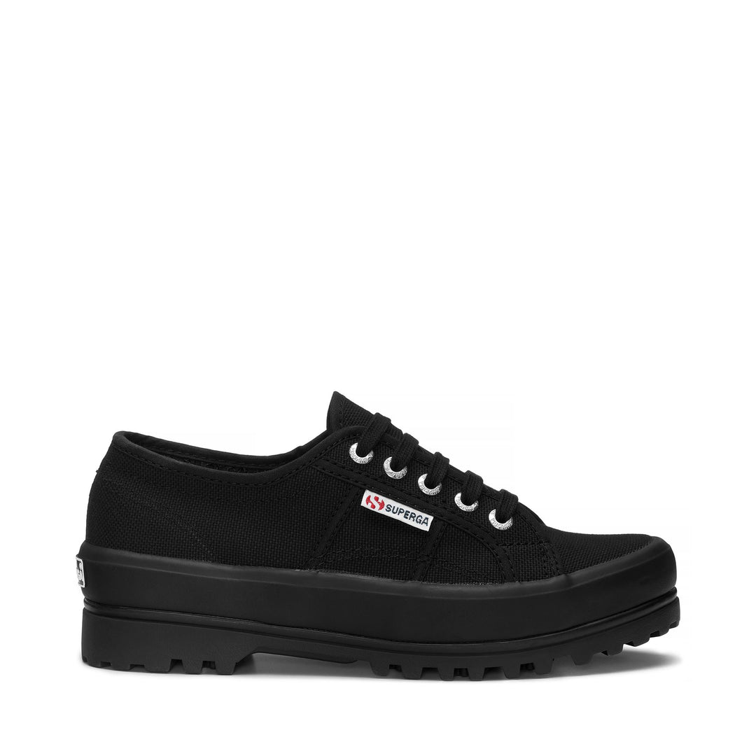 Schwarze Low Cut-Sneakers mit Obermaterial aus Baumwolle 01