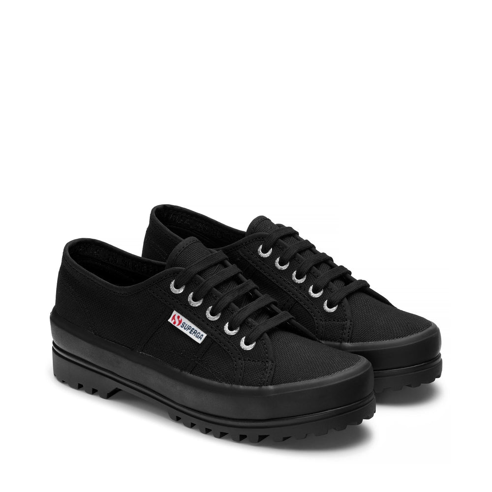 Schwarze Low Cut-Sneakers mit Obermaterial aus Baumwolle 02