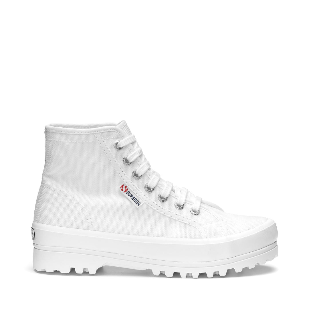 Weiße Unisex-Stiefeletten mit Obermaterial aus Baumwolle 01