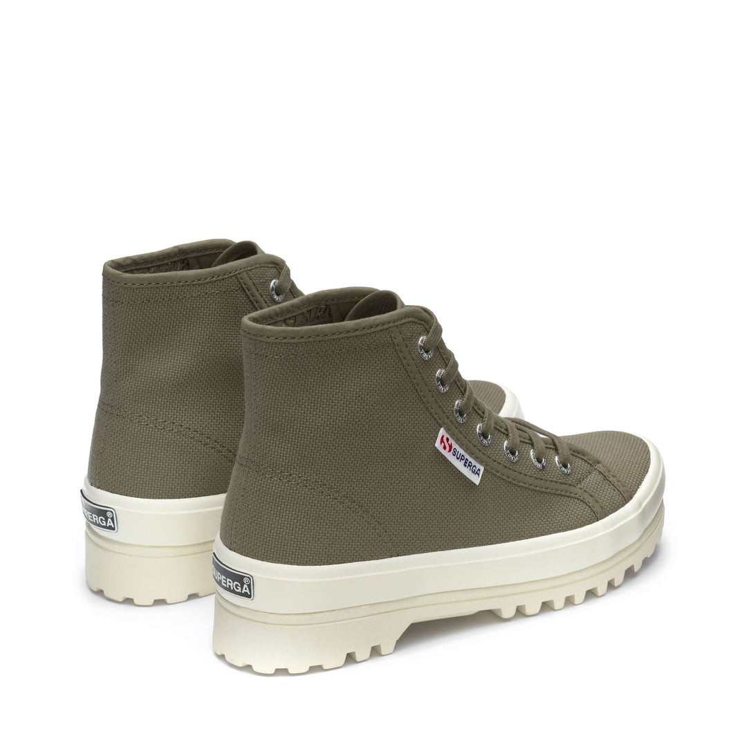 Grüne Unisex-Stiefeletten mit Obermaterial aus Baumwolle main