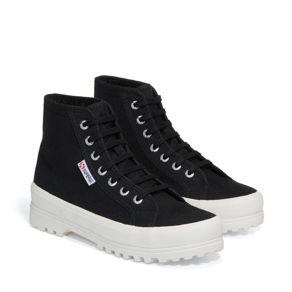 Schwarze Unisex-Stiefeletten mit Obermaterial aus Baumwolle 02