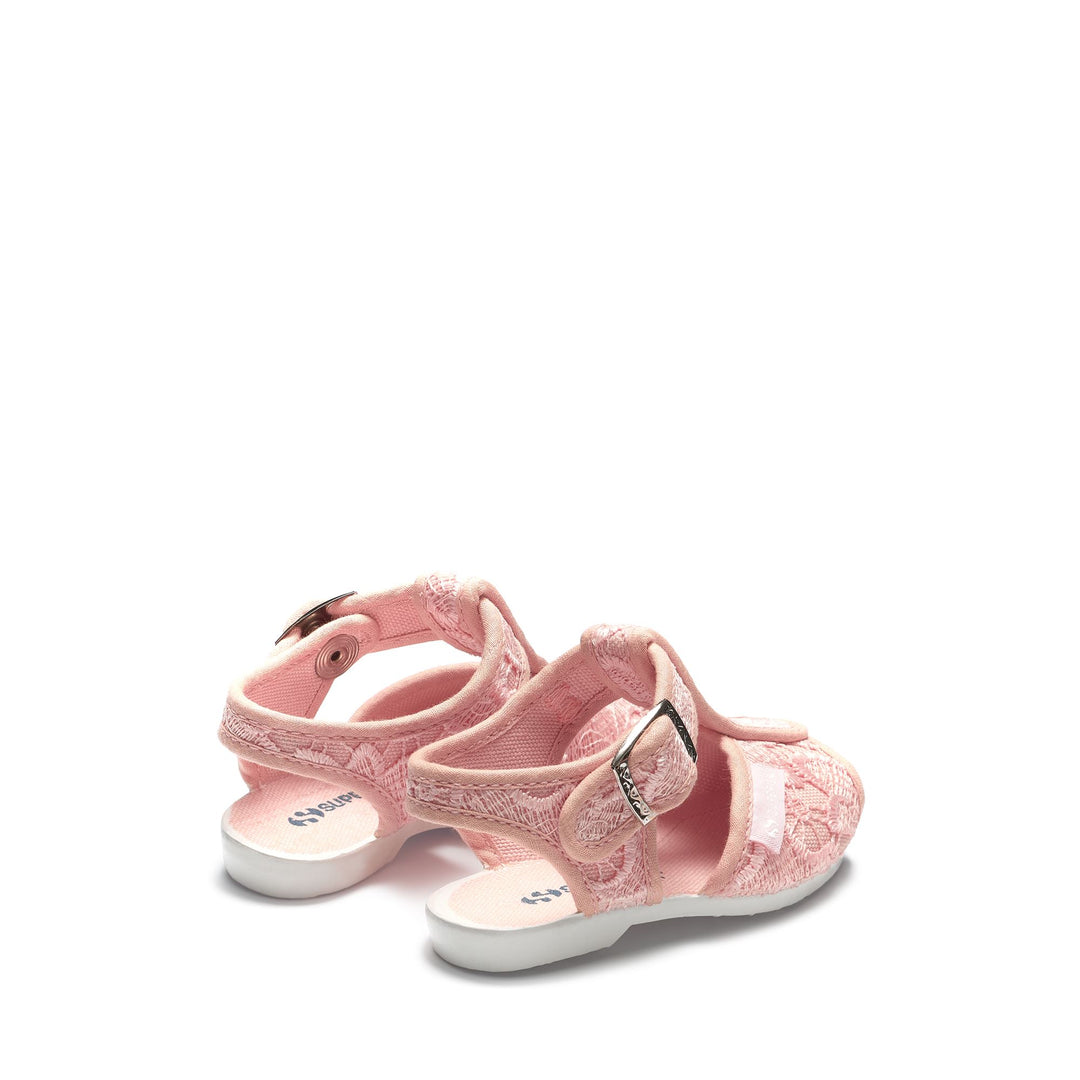 Rosa Sandalen für Mädchen mit Obermaterial aus Baumwolle main