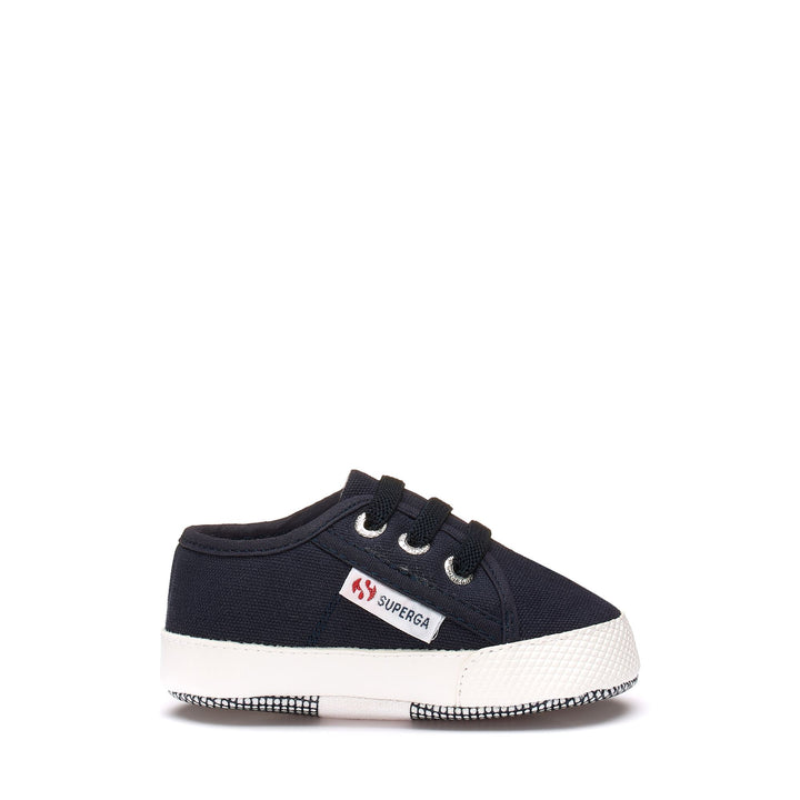 Niedrig geschnittene Kinder-Sneaker in Blau mit Obermaterial aus Baumwolle 1