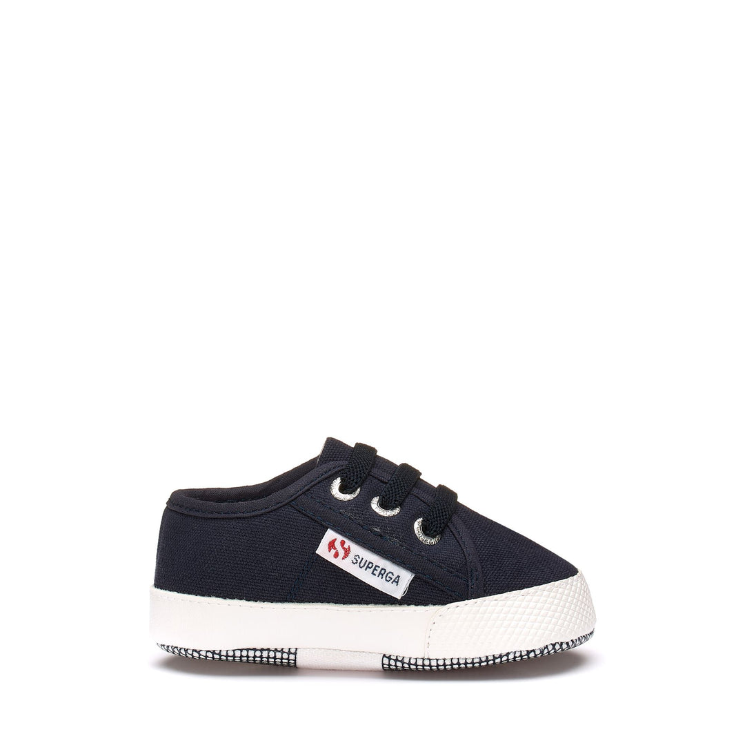 Niedrig geschnittene Kinder-Sneaker in Blau mit Obermaterial aus Baumwolle 01