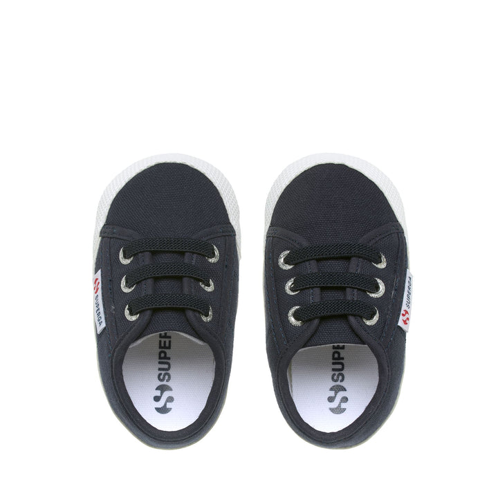 Niedrig geschnittene Kinder-Sneaker in Blau mit Obermaterial aus Baumwolle 4