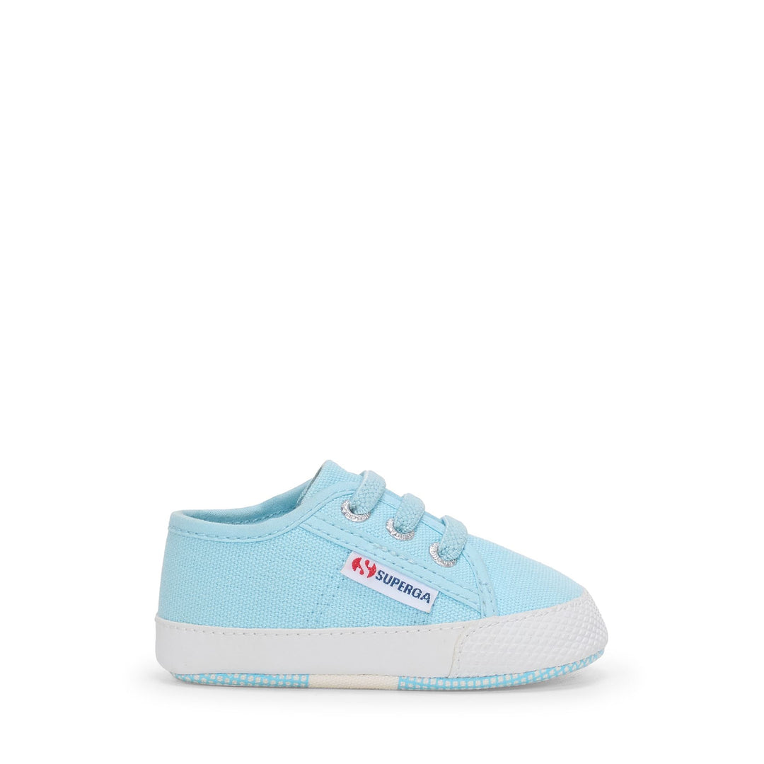 Niedrig geschnittene Kinder-Sneaker in Blau mit Obermaterial aus Baumwolle 01