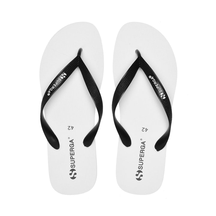 Herren Flip Flops Weiß mit Obermaterial aus Gummi 4