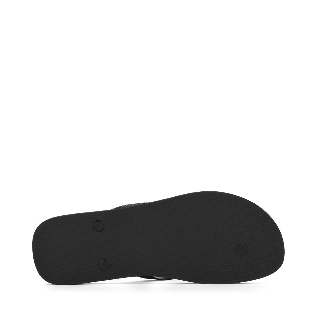 Schwarze Flip-Flops für Herren mit Obermaterial aus Gummi main