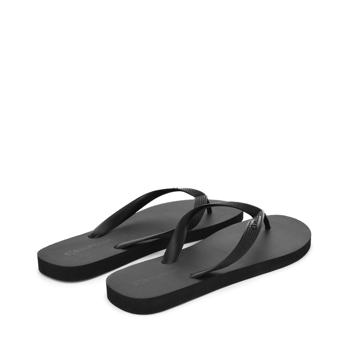 Schwarze Flip-Flops für Herren mit Obermaterial aus Gummi 3