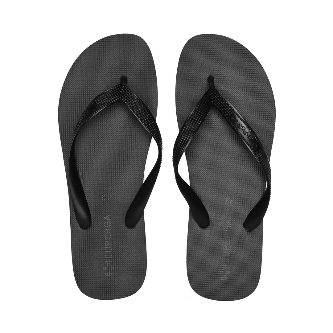 Schwarze Flip-Flops für Herren mit Obermaterial aus Gummi main