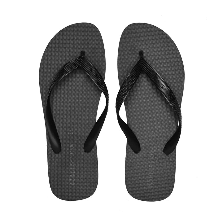Schwarze Flip-Flops für Herren mit Obermaterial aus Gummi 4