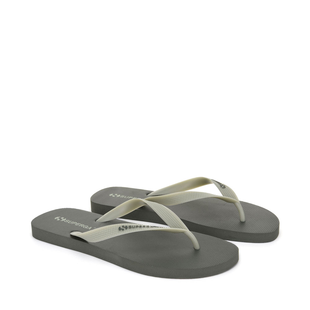 Herren Flip Flops Militärgrün mit Obermaterial aus Gummi 02