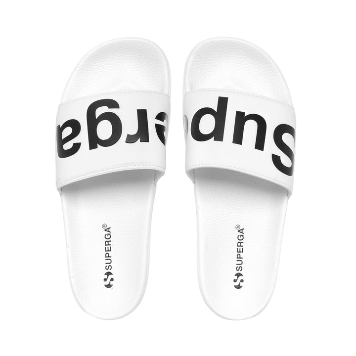Weiße Unisex-Sandalen mit Gummisohle 4
