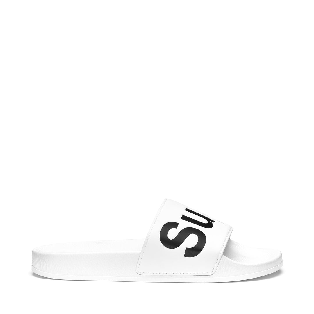 Weiße Unisex-Sandalen mit Gummisohle 01