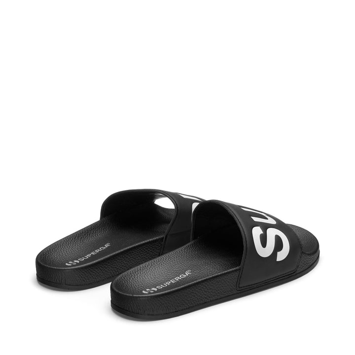 Schwarze Unisex-Sandalen mit Gummisohle 3