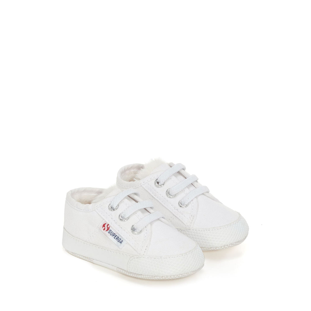 Weiße Low Cut Sneakers für Kinder mit Obermaterial aus Baumwolle main