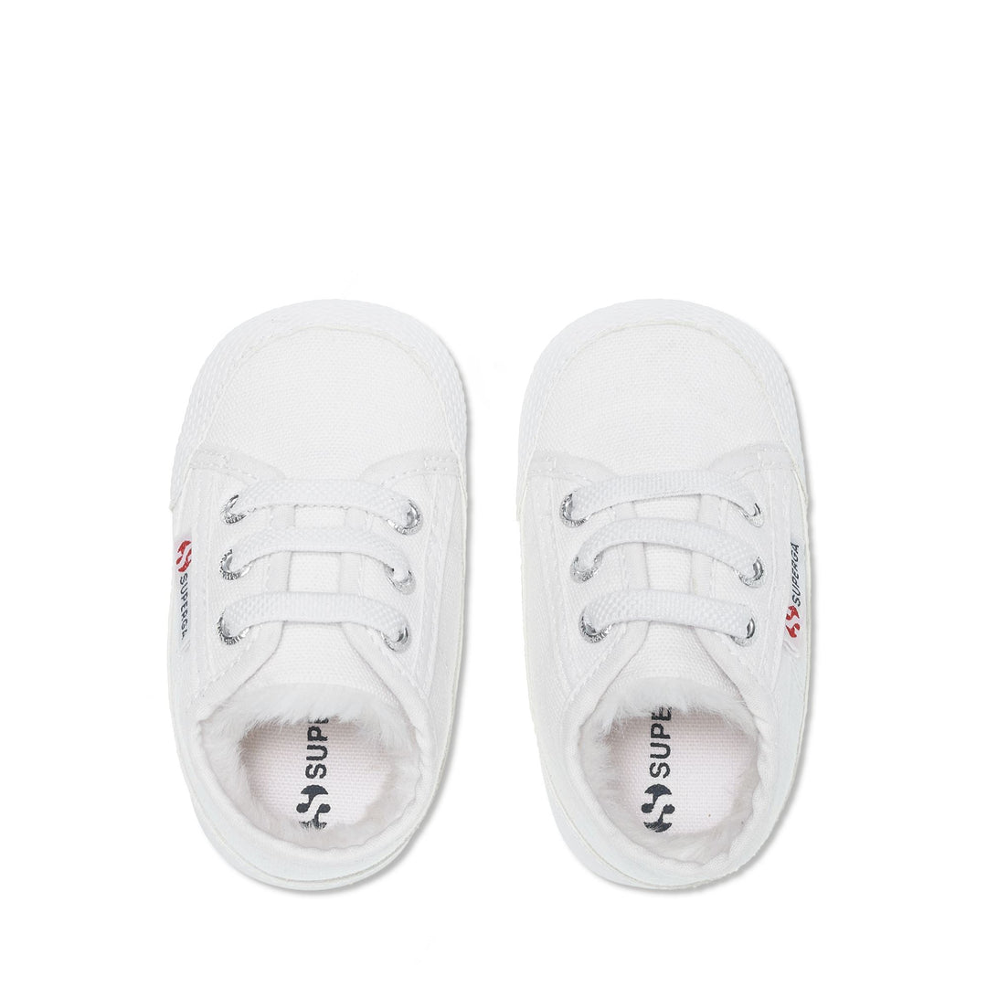 Weiße Low Cut Sneakers für Kinder mit Obermaterial aus Baumwolle main