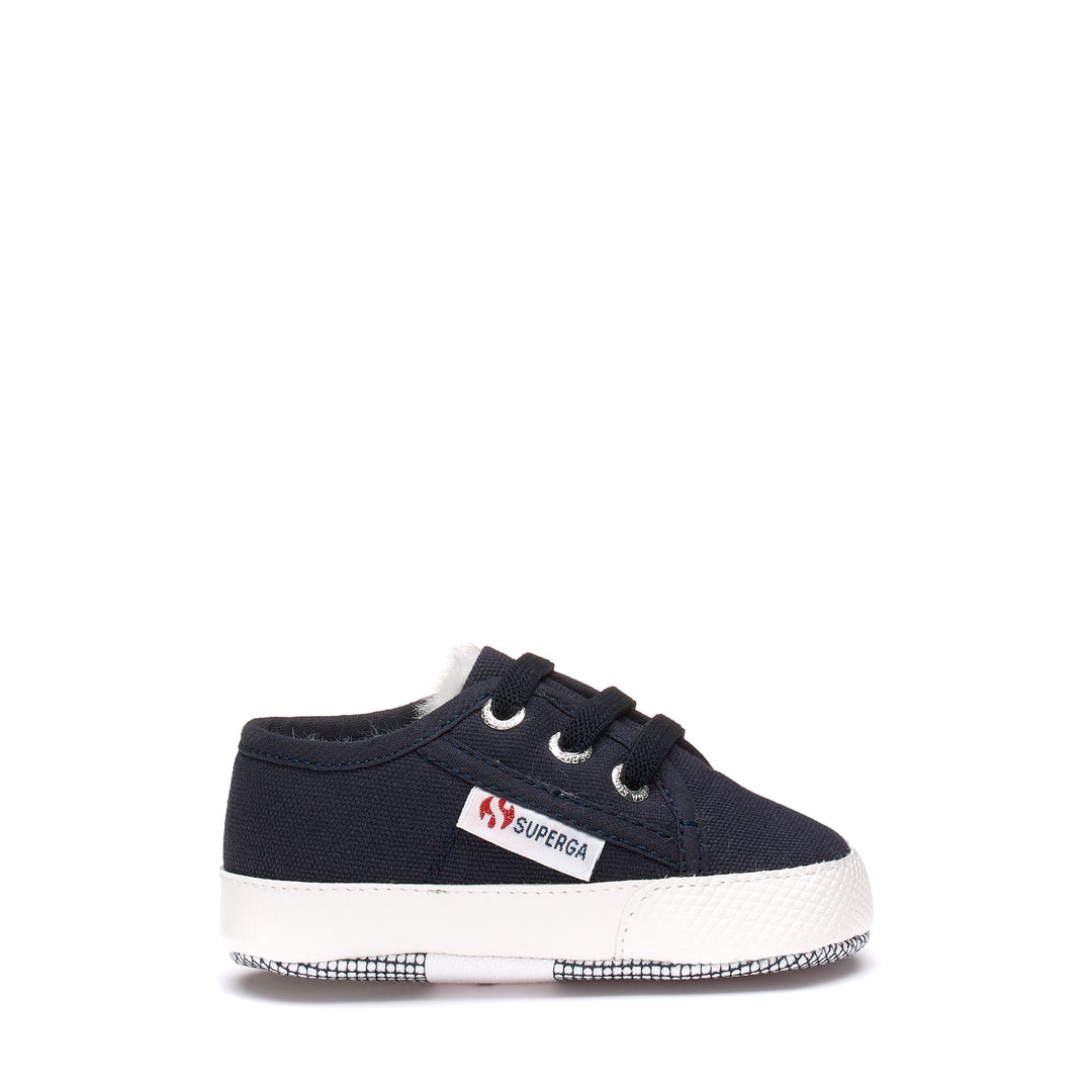 Niedrig geschnittene Kinder-Sneaker in Blau mit Obermaterial aus Baumwolle 01