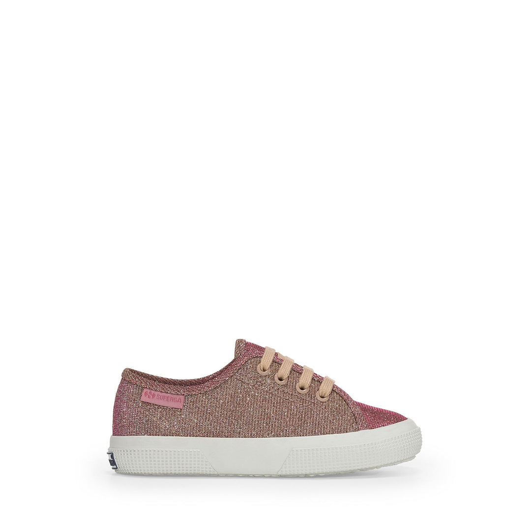 Low Cut Sneakers für Mädchen in Platin mit Obermaterial aus Jersey-Lamé 01