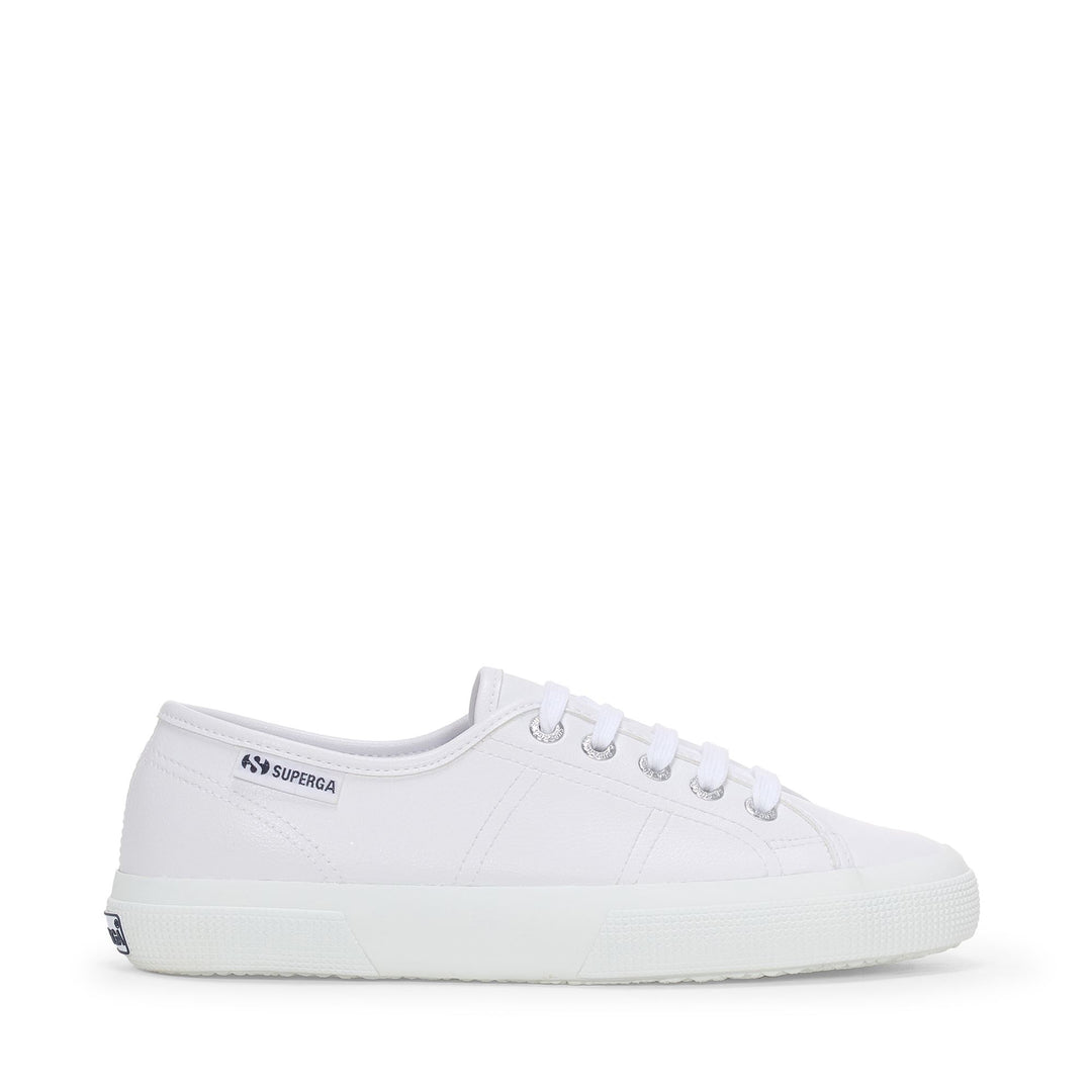 Niedrig geschnittene weiße Unisex-Sneaker mit Obermaterial aus Gummi 01