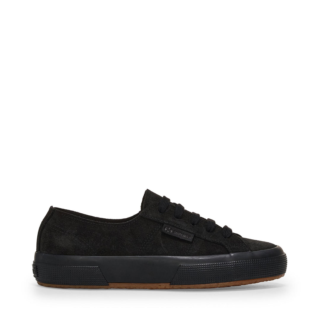 Unisex Classic Full Black Sneakers with Suede Upper 01