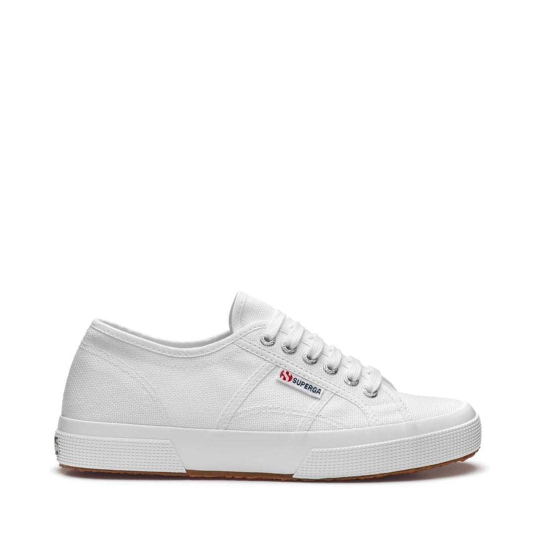 Weiße Unisex-Sneaker mit Obermaterial aus Baumwolle 01