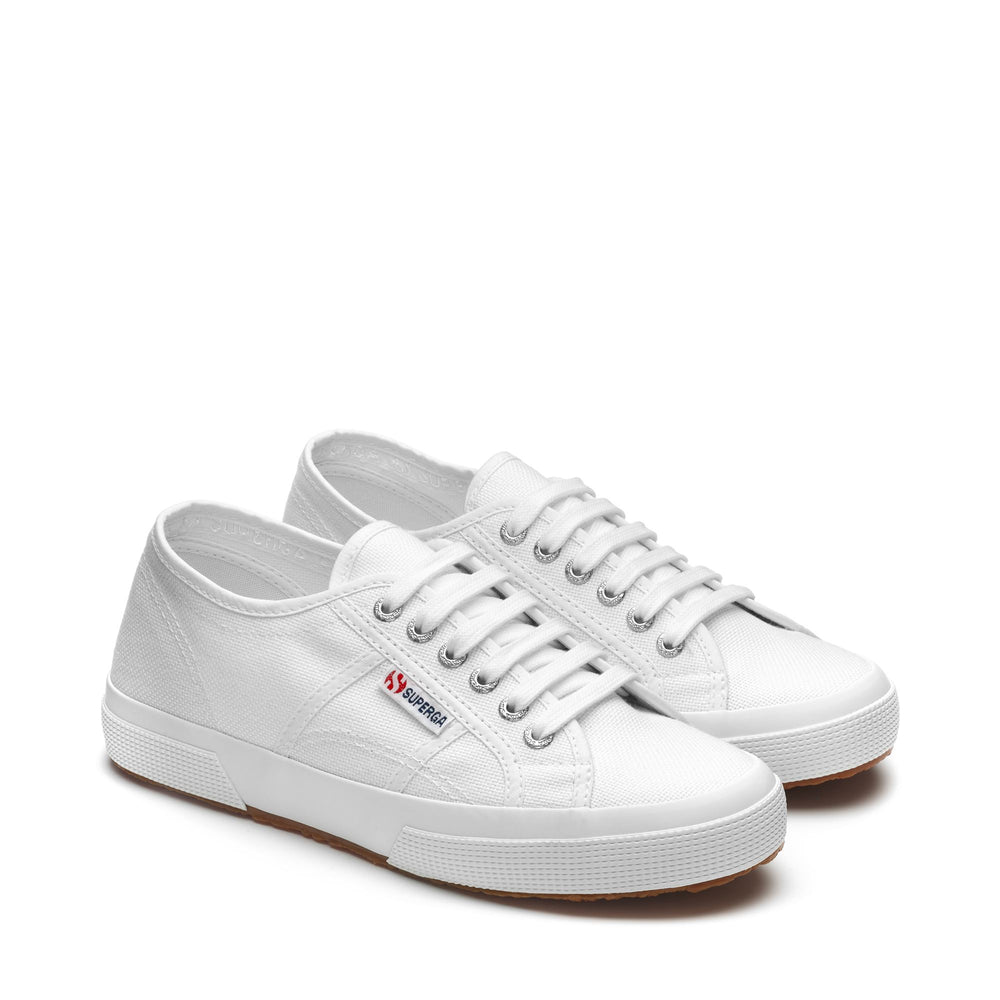 Weiße Unisex-Sneaker mit Obermaterial aus Baumwolle 02