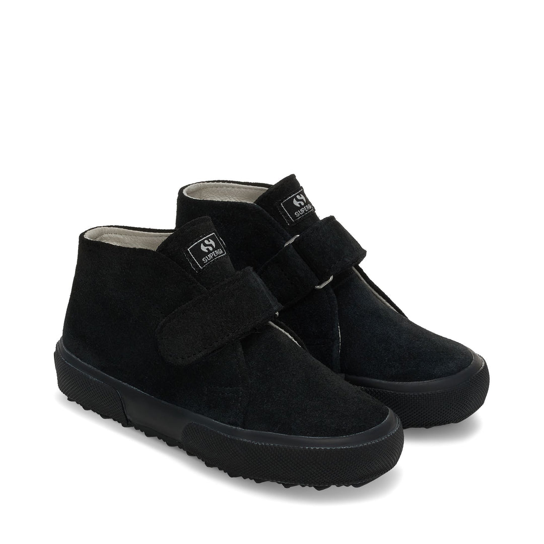 Jungen-Stiefeletten, komplett schwarz, Obermaterial aus Wildleder main