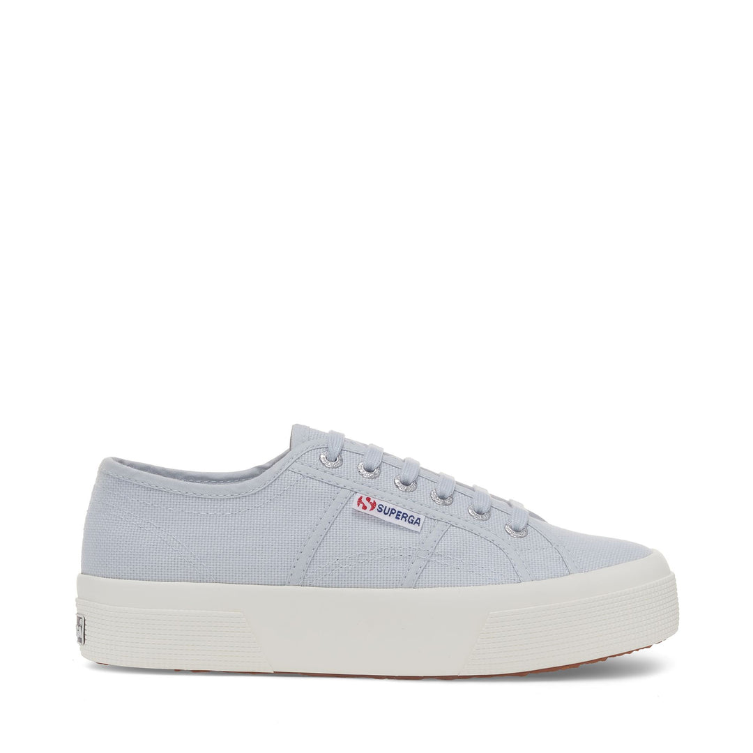 Unisex-Sneaker mit Plateausohle in Grau mit Obermaterial aus Baumwolle 01