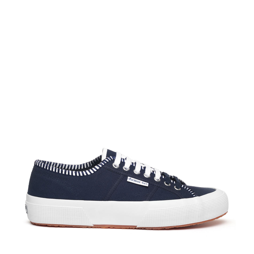 Klassische blaue Herren-Sneaker mit Obermaterial aus Baumwolle 01