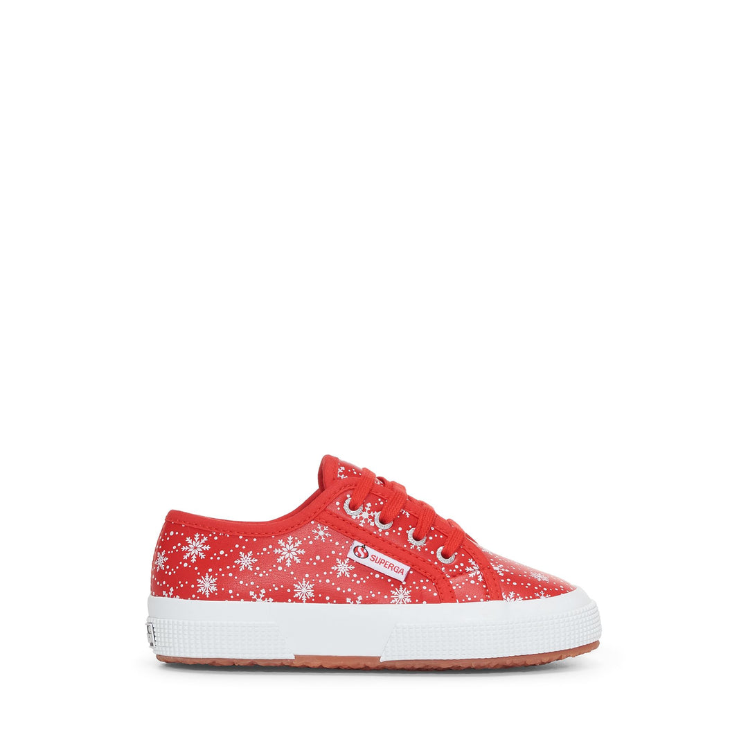 Niedrig geschnittene Kinder-Sneaker in Rot mit Obermaterial aus Baumwolle 01