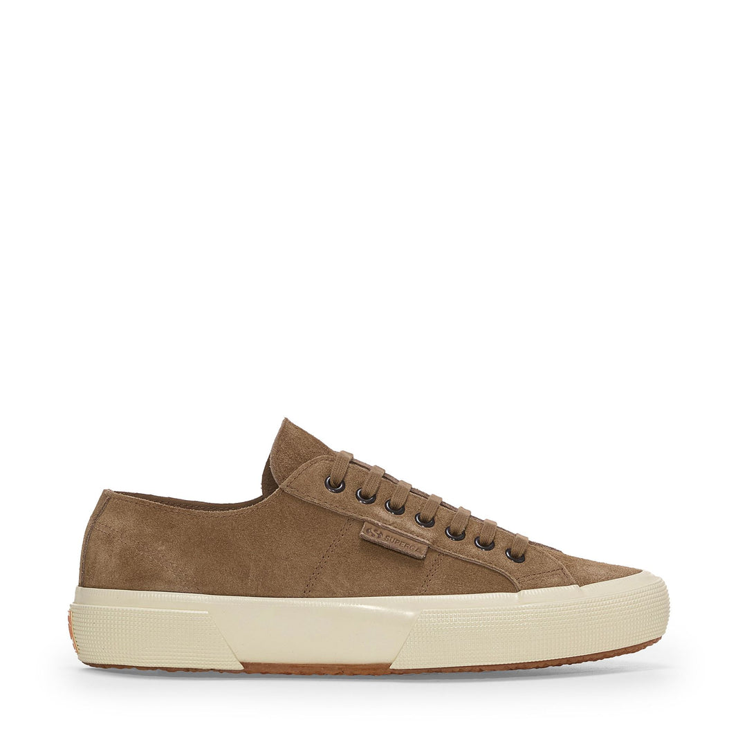 Braune Unisex-Sneaker mit niedrigem Schnitt und Obermaterial aus Wildleder 01