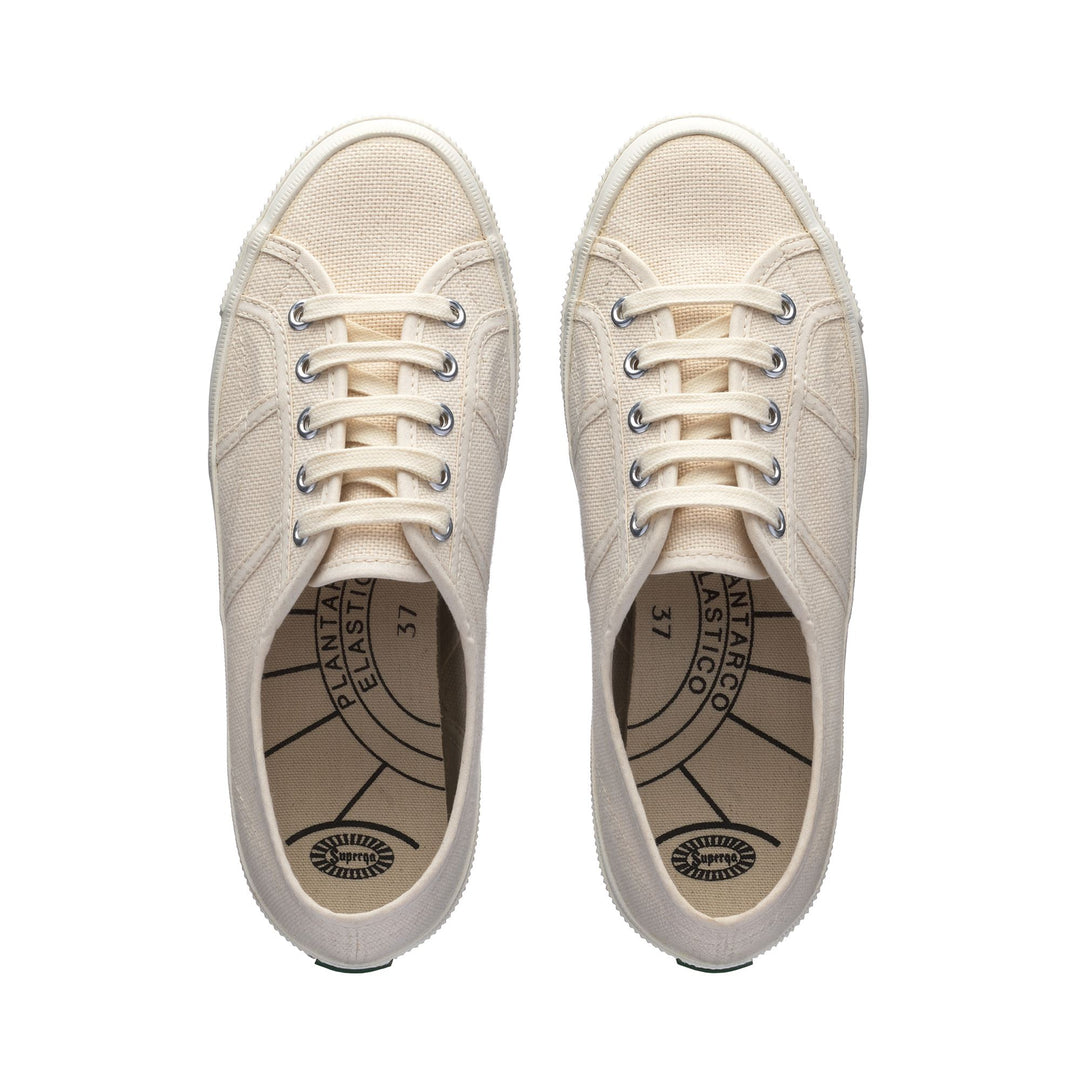 Sneakers unisex beige con tomaia in cotone main