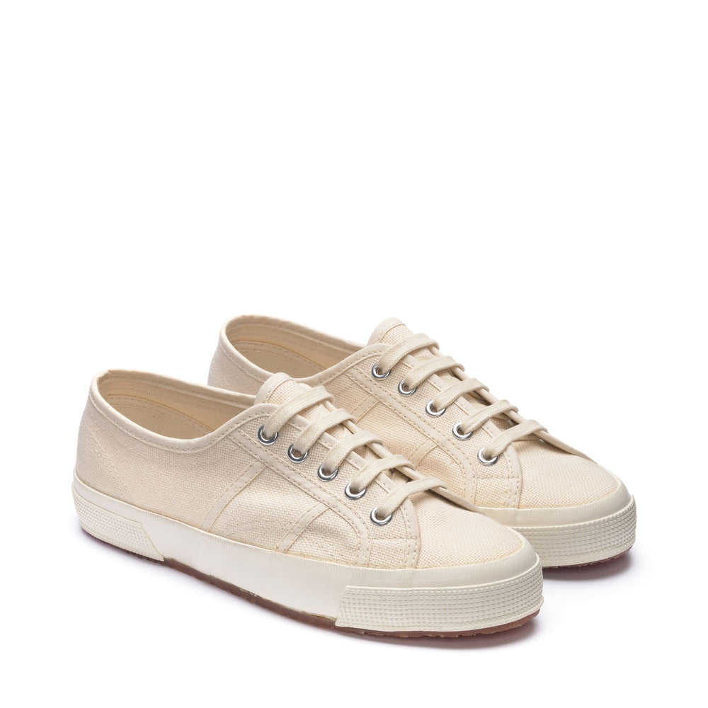 Beige Unisex-Sneaker mit Obermaterial aus Baumwolle 02