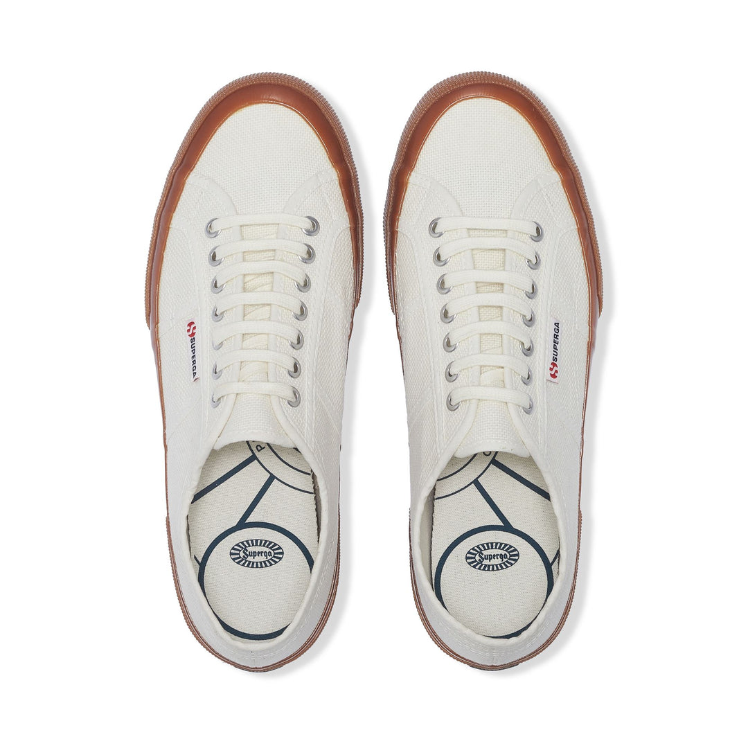 Weiße Low Cut-Sneakers für Unisex mit Obermaterial aus Baumwolle main