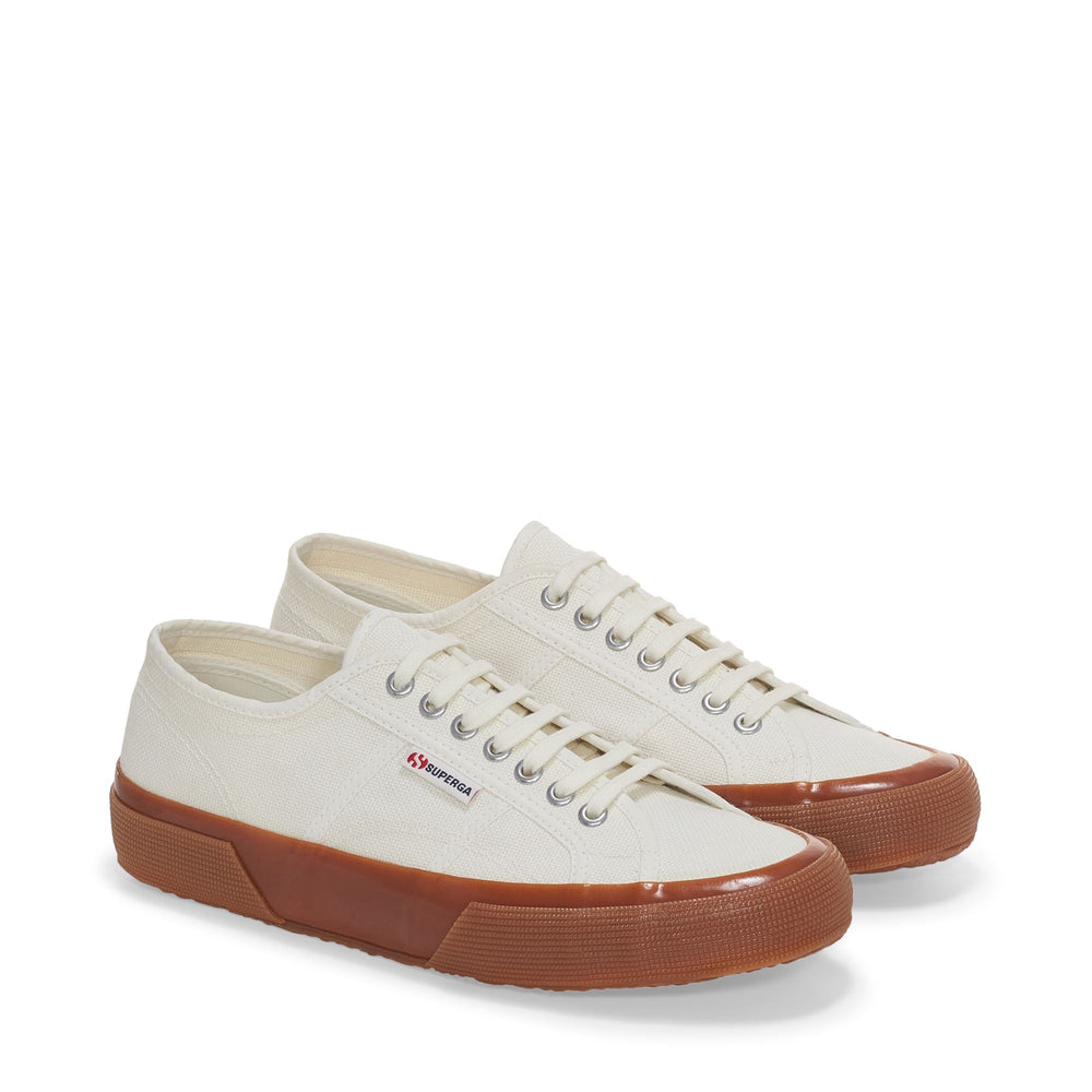 Weiße Low Cut-Sneakers für Unisex mit Obermaterial aus Baumwolle 02