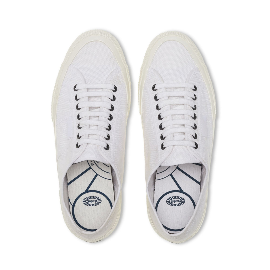 Weiße Low Cut-Sneakers mit Baumwollobermaterial main