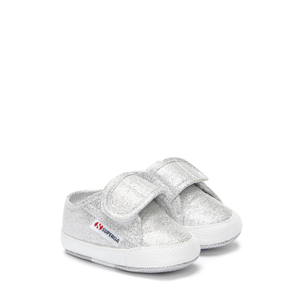 Niedrig geschnittene Mädchen-Sneakers in Grau mit Obermaterial aus Baumwolle 02