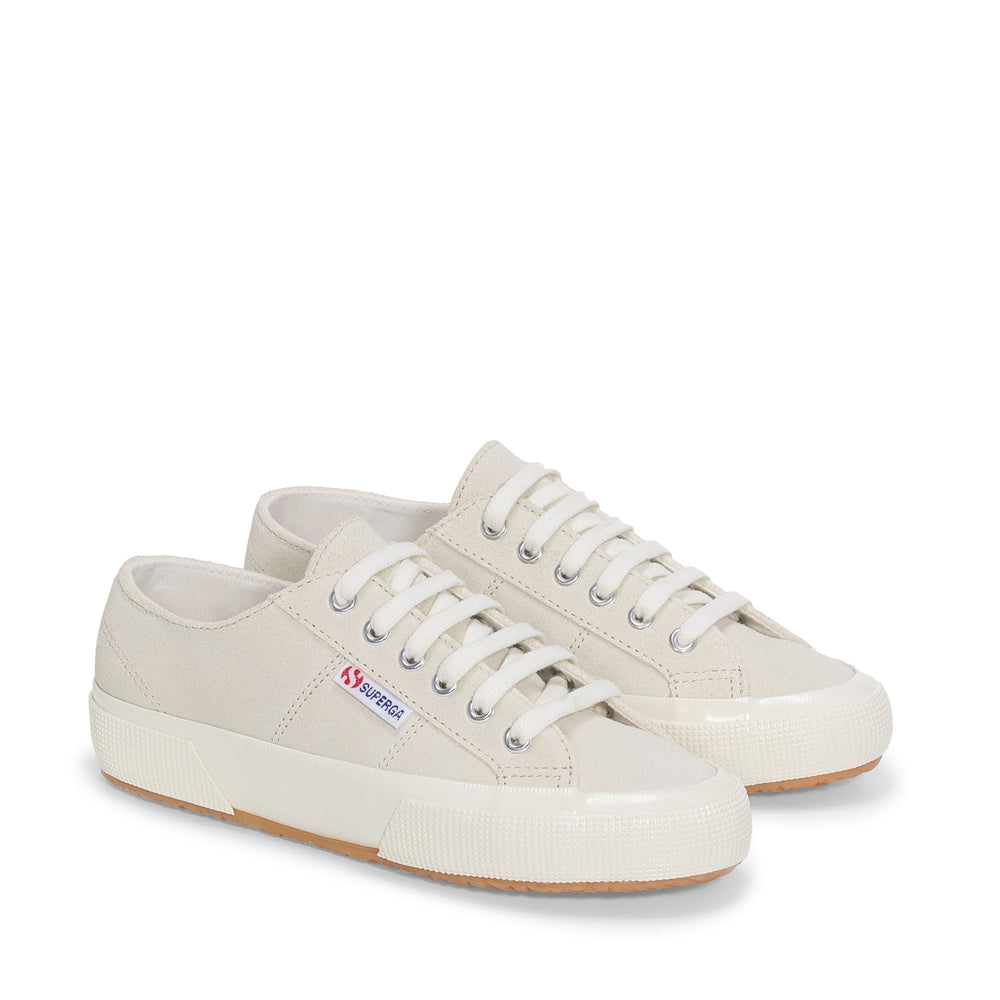 Weiße Unisex-Sneaker mit niedrigem Schnitt und Obermaterial aus Wildleder 02