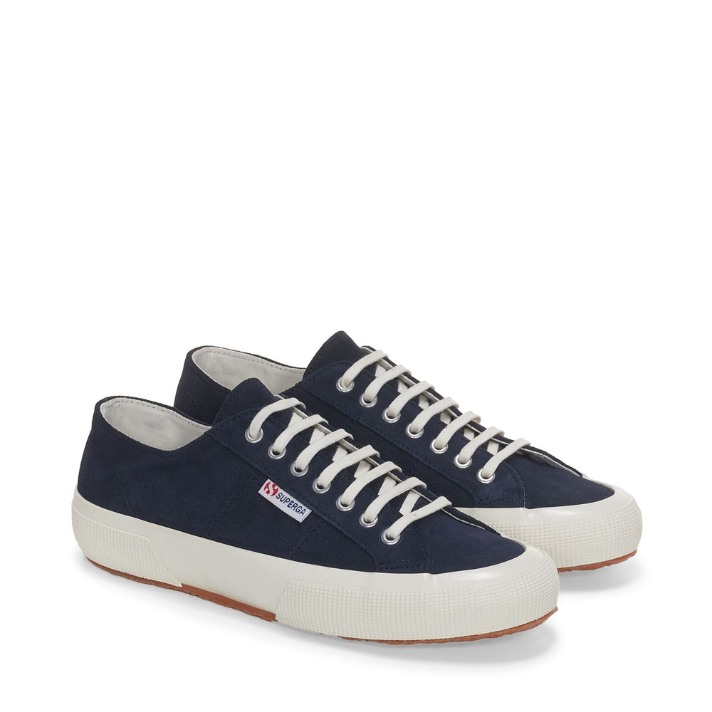 Blaue Unisex-Sneaker mit niedrigem Schnitt und Obermaterial aus Wildleder 02
